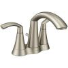 Moen Glyde Brushed Nickel Two-Handle High Arc Centerset Bathroom Faucet, 6172BN(Brushed Nickel)