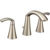 Moen Glyde Chrome Two-Handle High Arc Widespread Bathroom Sink Faucet for 3-Hole Setups with Valve Included, TV6173(Brushed Nickel)