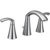 Moen Glyde Chrome Two-Handle High Arc Widespread Bathroom Sink Faucet for 3-Hole Setups with Valve Included, TV6173(Chrome)