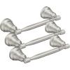 Moen Halle Brushed Nickel Moen MY0318BN Halle 18-inch Single Towel Bar, MY0318BN(TP Holder (Pack of 3))