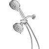 Moen Hydro Energetix High Pressure Dual Shower Head with Handheld Spray Combo, 8 Shower Head Spray Settings, Chrome Finish, 200C0