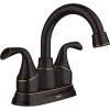 Moen Idora Mediterranean Bronze Two-Handle Centerset Bathroom Sink Faucet with Drain Assembly, 84115BRB