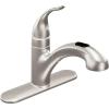 Moen Integra Chrome One-Handle Pullout Kitchen or Laundry Faucet Featuring Power Clean, 67315C(Stainless)