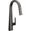 Moen Nio Black Stainless Smart Faucet Touchless Pull-Down Sprayer Kitchen Faucet with Voice and Motion Control, S75005EV2BLS