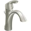 Moen Oil-Rubbed Bronze Single Hole Bathroom Sink Faucet Trim Kit with Deck Plate and Water Drain, Ideal for Bath Vanity Sinks, 6400ORB(Brushed Nickel)