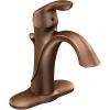 Moen Oil-Rubbed Bronze Single Hole Bathroom Sink Faucet Trim Kit with Deck Plate and Water Drain, Ideal for Bath Vanity Sinks, 6400ORB(Oil Rubbed Bronze)