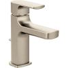 Moen Rizon Matte Black One-Handle Modern Bathroom Faucet with Drain Assembly, 6900BL(Brushed Nickel)