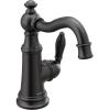 Moen S42107BG Weymouth One-Handle Single Hole Traditional Bathroom Sink Faucet with Drain Assembly, Brushed Gold(Matte Black)