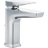 Moen S8000 Via One-Handle Modern Bathroom Faucet, Matte Black and Chrome(Chrome)
