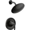 Moen T2842EPBL Glyde Shower Only System with Eco-Performance Rainshower Showerhead without Valve, Matte Black