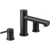 Moen T393BG Align 2-Handle Deck Mount Modern Roman Tub Faucet Trim Kit, Valve Required, Brushed Gold(Matte Black)