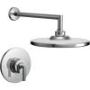 Moen TS22002EP Arris Posi-Temp Pressure Balancing Modern Shower Trim Kit with 10-Inch Eco-Performance Rainshower, Valve Required, Chrome(Chrome)