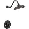 Moen TS32102EPBL Weymouth Posi-Temp Shower Trim Kit, Valve Required, including 9-Inch 2-Spray Eco-Performance Rainshower, Matte Black(Matte Black)