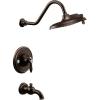 Moen TS32104EPBN Weymouth Posi-Temp Tub and Shower Trim Kit, Valve Required, including 9-Inch 2-Spray Eco-Performance Rainshower, Brushed Gold(Oil Rubbed Bronze)