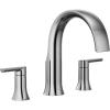 Moen TS983BN Doux Two-Handle Roman Tub Faucet, Valve Required, Brushed Nickel(Chrome)