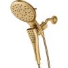 Moen Verso Brushed Nickel Eight-Function 7″ Wide Spray Shower Head and Detachable Handshower Combo with 72″ Hose, 220C3BN(Brushed Gold)