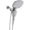 Moen Verso Matte Black Eco-Performance Infiniti Dial Square Standard Shower Head With Detachable Hand Shower Combo, 7-Inch Spray Head, 220C4EPBL(Chrome)