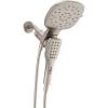Moen Verso Matte Black Eco-Performance Infiniti Dial Square Standard Shower Head With Detachable Hand Shower Combo, 7-Inch Spray Head, 220C4EPBL(Spot Resist Nickel)
