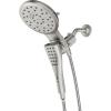 Moen Verso Matte Black Eight-Function 7″ Diameter Spray Head Standard with Handshower and 72-inch Hose with Eco Performance, 220C3EPBL(Brushed Nickel)