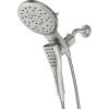 Moen Verso Round Rain Showerhead and Handshower Combination with Infiniti Dial and Magnetix Docking, 60″ Hose, Matte Black, 220C2EPBL(Spot Resist Nickel)