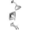 Moen Voss Brushed Gold Posi-Temp Pressure Balancing Tub and Shower Trim Kit, Valve Required, T2693BG(Chrome)