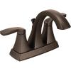 Moen Voss Brushed Gold Transitional Two-Handle High Arc Centerset Bathroom Faucet for 4-Inch 3-Hole Setup, 6901BG(Oil Rubbed Bronze)