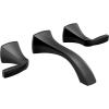 Moen Voss Matte Black Two-Handle Wall Mount Bathroom Faucet Trim Kit, Valve Required, T6906BL