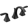 Moen Voss Matte Black Two-Handle Widespread Bathroom Faucet Trim Kit, Valve Required, T6905BL