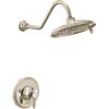 Moen Weymouth Brushed Gold Posi-Temp Shower Trim Kit, Valve Required, including 9-Inch 2-Spray Rainshower, TS32102BG(Polished Nickel)