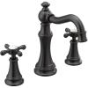 Moen Weymouth Brushed Gold Two-Handle Widespread Cross Handle Bathroom Faucet Trim Kit, Valve Required, TS42114BG(Matte Black)