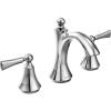 Moen Wynford Chrome Two-Handle Widespread High-Arc Bathroom Faucet with Lever Handles, Valve Required, T4520(Chrome)
