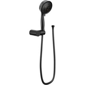 Moen 3636EPBL Four Function Eco-Performance Handheld Shower with Wall Bracket and 69-Inch Hose, Matte Black