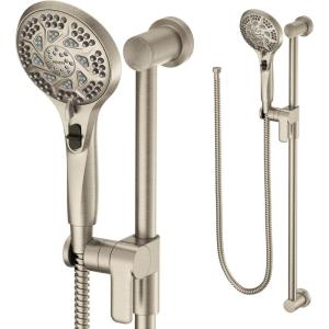 Moen 3671EP 5-Function Massaging Handshower with Toggle Pause, Includes 30-Inch Slide Bar and 69-Inch Hose, Chrome(Brushed Nickel)