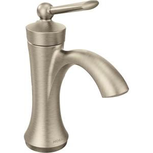 Moen 4500NL Wynford One-Handle High-Arc Bathroom Faucet with Drain Assembly, Polished Nickel(Brushed Nickel)