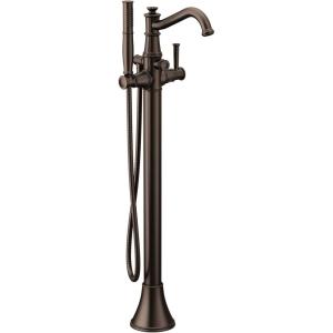 Moen 9025ORB Belfield One-Handle Freestanding Floor Mount Tub Filler with Handshower, Oil Rubbed Bronze(Oil Rubbed Bronze)