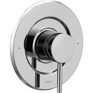 Moen Align Matte Black Pressure Balancing Modern Trim Kit, Featuring Bathroom Shower Lever Handle for Temperature Adjustment, (Posi-Temp Valve Required), T2191BL(Chrome)