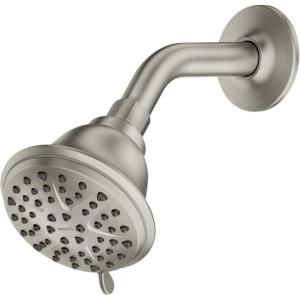 Moen Attune 8-Function Wall Mount Fixed Showerhead, Spot Resist Brushed Nickel, 218W0SRN(Brushed Nickel)