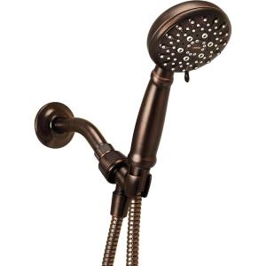 Moen Banbury Mediterranean Bronze 5-Spray Hand Shower with Hose and Bracket, 4-Inch Diameter Showerhead, 23046BRB(Mediterranean Bronze)