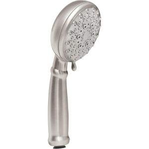 Moen Banbury Mediterranean Bronze 5-Spray Hand Shower with Hose and Bracket, 4-Inch Diameter Showerhead, 23046BRB(Spot Resist Brushed Nickel)