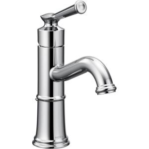 Moen Belfield Chrome One-Handle Bathroom Sink Faucet with Drain Assembly and Optional Deckplate, 6402(Chrome)
