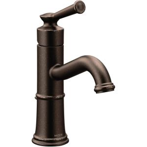 Moen Belfield Chrome One-Handle Bathroom Sink Faucet with Drain Assembly and Optional Deckplate, 6402(Oil Rubbed Bronze)