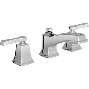 Moen Boardwalk Two-Handle High Arc Widespread Bathroom Sink Faucet for 3-Hole Setups with Valve Included, Mediterranean Bronze, TV6220BRB(Chrome)