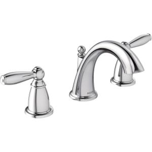 Moen Brantford Oil-Rubbed Bronze Two-Handle Widespread Bathroom Faucet Trim Kit Bathroom Faucets for Sink 3-hole Deck Mounted Setup, (Valve Required), T6620ORB(Chrome)