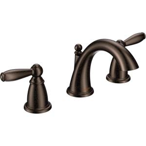 Moen Brantford Oil-Rubbed Bronze Two-Handle Widespread Bathroom Faucet Trim Kit Bathroom Faucets for Sink 3-hole Deck Mounted Setup, (Valve Required), T6620ORB(Oil Rubbed Bronze)