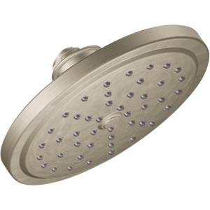 Moen Brushed Nickel 7-Inch Single Function Shower Head with Immersion Rainshower Technology, S176BN(Brushed Nickel)