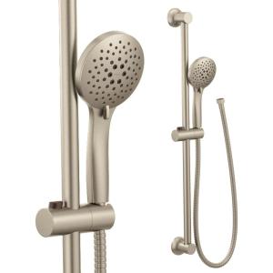 Moen Brushed Nickel Eco-Performance 5-Function Handheld Removable Shower Head, Adjustable 30-Inch Slide Bar and 69-Inch Long Hose, 3558EPBN(Brushed Nickel)