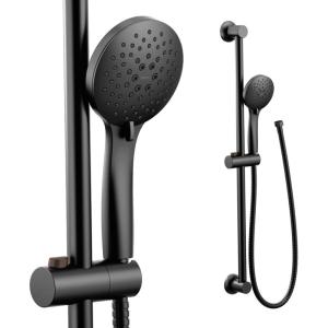 Moen Brushed Nickel Eco-Performance 5-Function Handheld Removable Shower Head, Adjustable 30-Inch Slide Bar and 69-Inch Long Hose, 3558EPBN(Matte Black)