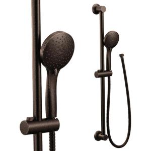 Moen Brushed Nickel Eco-Performance 5-Function Handheld Removable Shower Head, Adjustable 30-Inch Slide Bar and 69-Inch Long Hose, 3558EPBN(Oil Rubbed Bronze)