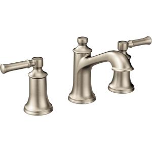 Moen Dartmoor Oil-Rubbed Bronze Two-Handle High Arc Widespread Bathroom Sink Faucet for 3-Hole Setups with Valve Included, TV6805ORB(Brushed Nickel)