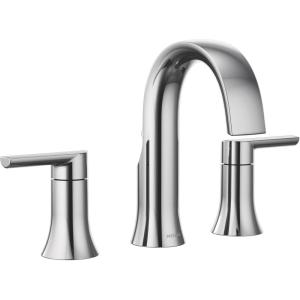 Moen Doux Chrome Two-Handle 8-Inch Widespread Lever Handle Bathroom Faucet Trim Kit, Valve Required, TS6925